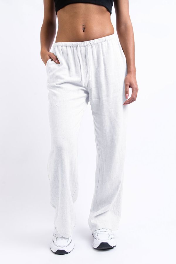 Beccy 01Low Straight Linen Pants