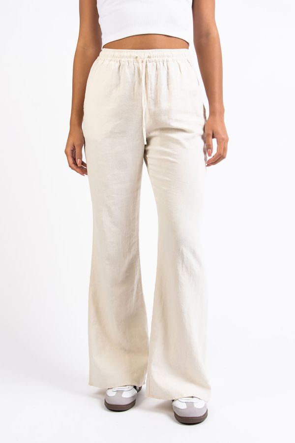 Carla 01High Flared Linen Pants
