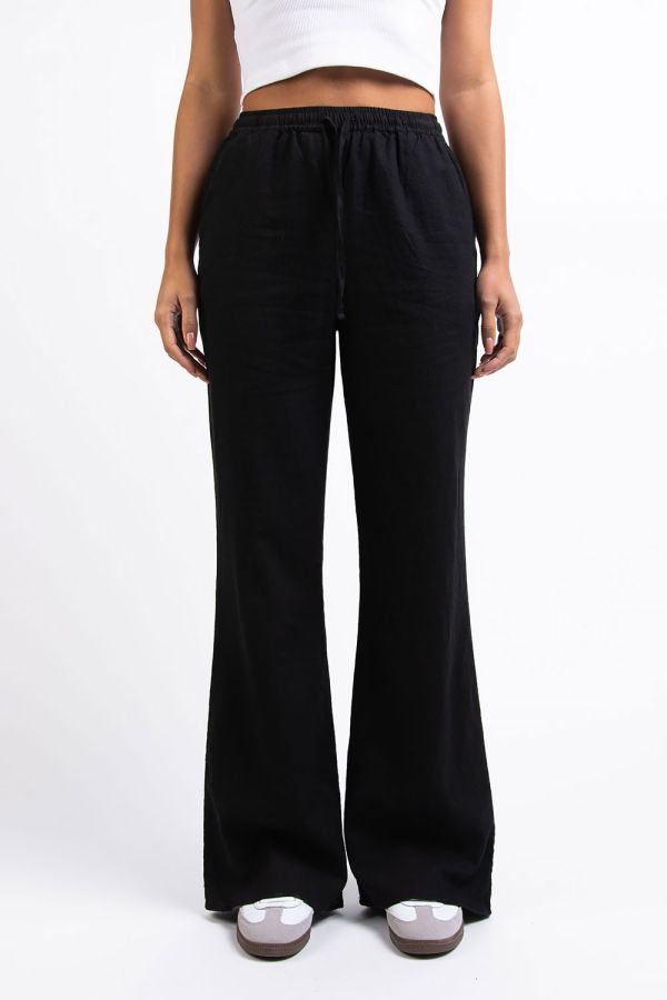Carla 01High Flared Linen Pants