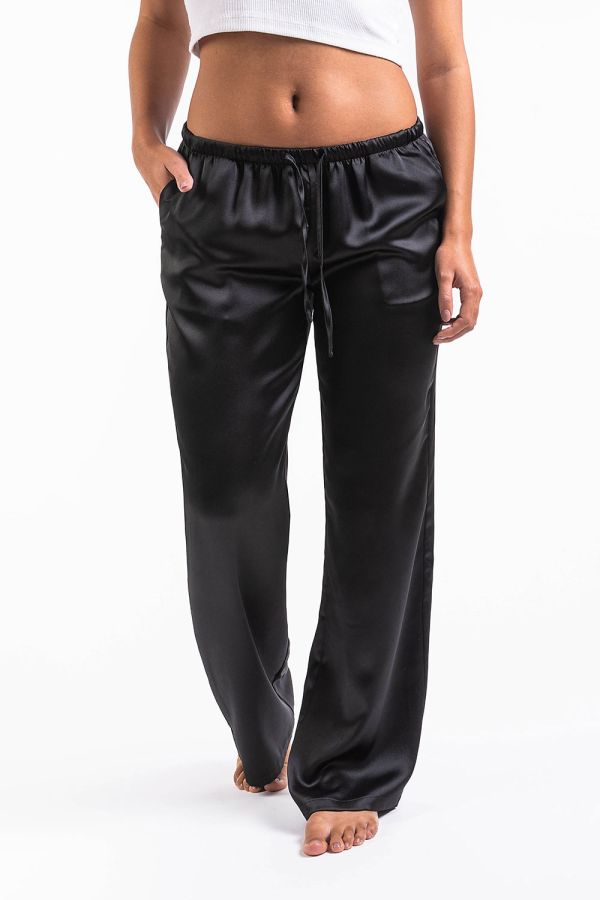 Mel 03Low Straight Satin Pants
