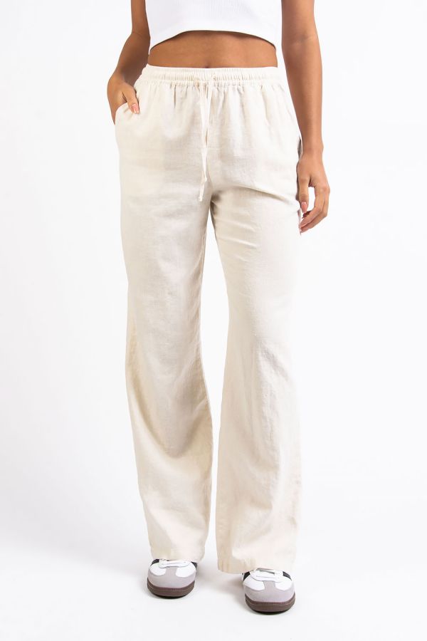 Tanja 02High Straight Linen Pants
