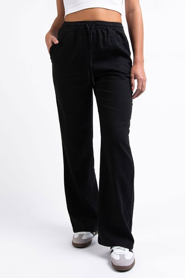 Tanja 02High Straight Linen Pants